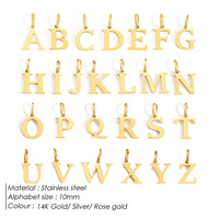 Lettres à breloques personnalisées en métal émaillé breloque logo lettre personnalisée pour la fabrication de bijoux bricolage