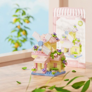 Plastik untuk Pemandangan Jalanan Menampilkan Toko Bunga, Ornamen Rumah Kecil, Kincir Angin, Taman Mawar, MAINAN Anak-Anak - Product Image 4