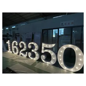 4ft 5ft Big Giant Large Electronic Signs Party Decoration Led RGB Marquee Letter Light with Bulb For Event Wedding Supplies