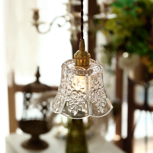 Suspension décorative d'intérieur à motif d'épine à tête unique transparente en verre nordique - Product Image 4