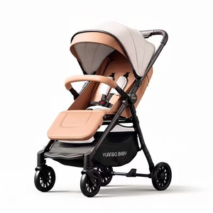 Poussette bébé en métal pliable légère avec siège réversible inclinable portable pour bébés de 0 à 6 mois - Product Image 1