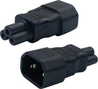 Connecteur mâle femelle IEC prise ca C14 à C5 adaptateur de prise d'alimentation 10A convertisseur ca