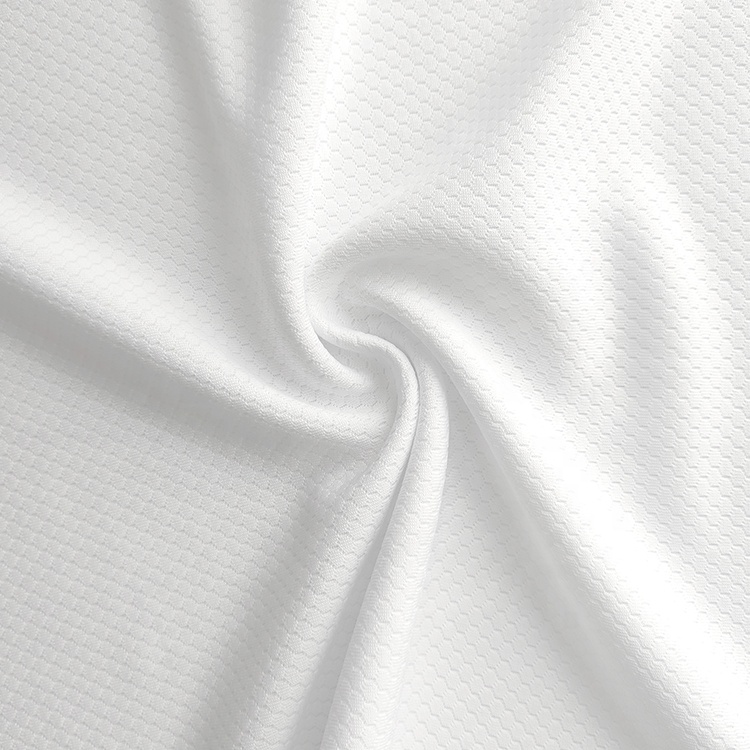 100 Polyester Sports Honeycomb Mesh Knitted Fabric for Sportswear T-shirt Soccer Jersey