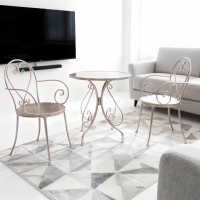 Ensemble de meubles d'extérieur pour jardin, salon, chaises en métal, table à café/thé durable