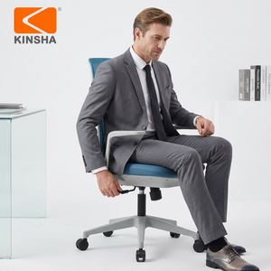 เก้าอี้สำนักงาน KINSHA ALT-03 รุ่นโมเดิร์น ดีไซน์ตาข่าย พนักพิงหลังแบบเปิด ที่วางแขนแบบตายตัว หมุนได้ ออกแบบตามหลักสรีรศาสตร์ ฐานพลาสติก พร้อมพนักพิงหลังในตัว - Product Image 1