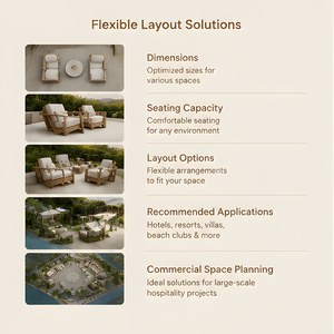 Deluxe moderno impermeable al aire libre teca <span class=keywords><strong>Muebles</strong></span> de Jardín conjunto terraza sofá para Hotel sala de estar dormitorio Parque apartamento Hall - Product Image 5