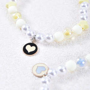 Pearl Pet Collar With Heart Pendant Sweet Style Comfortable Neckwear For Cats And <b>Dogs</b> Zhejiang Origin XQ179 - Product Image 1