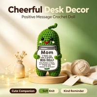 Cadeaux de fête des mères pour maman de la part de sa fille ou de son fils, peluche en crochet faite à la main en forme de cornichon, souvenir pour la fête des mères, petite décoration mignonne