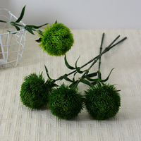 Composition florale artificielle de carnations vertes en caoutchouc souple, pour décoration intérieure, accessoires de photographie de mariage et extérieur, et déguisement
