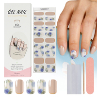 Nouvel arrivage d'enveloppes d'ongles en gel personnalisées décoration d'art d'ongle de Noël autocollant d'ongle en gel avec lampe UV au Japon et aux États-Unis