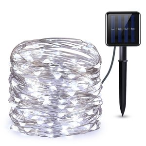 Guirlandes lumineuses LED en fil <span class=keywords><strong>de</strong></span> cuivre à prix avantageux, blanc chaud, alimentées par énergie solaire, décorations pour arbres <span class=keywords><strong>de</strong></span> fête, imperméables, pour mariage, jardin, Noël - Product Image 4