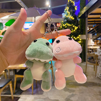 Gantungan Tas Boneka Dinosaurus Plush, Boneka Pasangan, Mainan Boneka Plush, Gantungan Kunci Kartun, Perhiasan Tas Sekolah, Gantungan Kunci Mobil