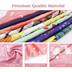 2025 사용자 정의 디자인 패션 <span class=keywords><strong>PET</strong></span> 두건 스카프 세트 개와 고양이를위한 동물 패턴과 피부 친화적 인 폴리에스터 여름 스타일 - Product Image 3