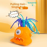 Jouet amusant en plastique, monstre qui tire les cheveux, avec son, anti-stress, souple, humoristique, pour farces, avec fonction 'crie et libère', boîte surprise individuelle