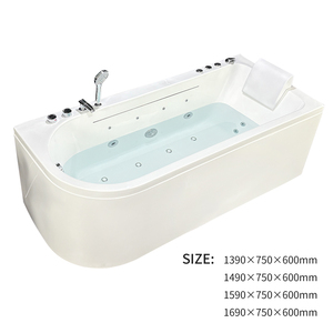 Bain à remous portable rectangulaire en acrylique avec massage, <span class=keywords><strong>pour</strong></span> intérieur, avec accoudoirs et drain, <span class=keywords><strong>pour</strong></span> hôtels, robinet inclus - Product Image 2