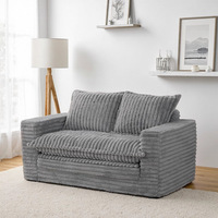 Canapé-lit à double compression, simple et pliable, en tissu corduroy avec rembourrage en éponge, canapé personnalisé pour petits appartements