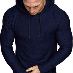 Camiseta de Manga Corta con Capucha y Forro Polar para Hombre, Personalizada con Logotipo, Poliéster/Algodón, Secado Rápido, Invierno - Product Image 1