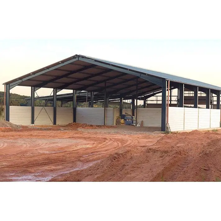 Bangunan Rangka Baja Pra-rekayasa Gudang Penyimpanan Gudang Berat Industri Kit Bangunan Logam Pabrik untuk Dijual