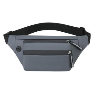 Men's Chest Bag Grey Large Capacity Water Resistant Multi Pocket Business Travel Shoulder Bag Spring 2025 - Product Image 5