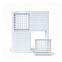 Grille d'aération double couche en plastique, réglable, pour climatisation centrale, sortie d'air frais, avec doublure intérieure amovible