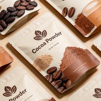 Sachet Doypack Personnalisé pour Poudre de Cacao, Qualité Alimentaire, Fermeture Éclair, Étanche à l'Air et à l'Humidité, Idéal pour la Pâtisserie et les Poudres Alimentaires