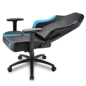 Chaise de jeu à hauteur réglable en cuir PU avec cadre en métal Silla Gamer, siège de direction pivotant, appui-tête réglable pour le bureau et la maison - Product Image 5