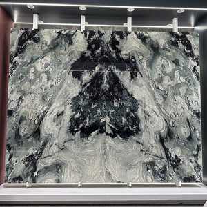 Azulejos de mármol ónix natural pulido con piedra TMZ de estilo moderno ODM/OEM, losa de mármol verde para suelo de hotel, diseño gráfico de losa grande - Product Image 6