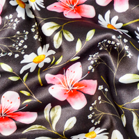 Telas de Seda con Estampado Digital Personalizado, Tela de Satén de Seda con Diseño, Tela de Seda Personalizada para Vestidos, Gran Venta