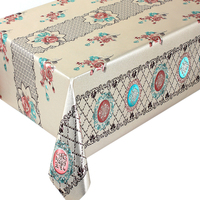 Nappe carrée en PVC plastique imprimé coloré brillant à succès pour Noël