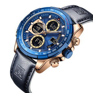 Relogio NF9197L 패션 남성 쿼츠 무브먼트 스포츠 시계 정품 가죽 스트랩 방수 럭셔리 시계 남성 무료 배송 시계 - Product Image 3