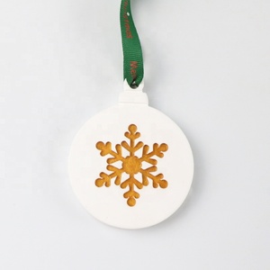 Trang chủ xe hơi Giáng sinh trang trí mặt dây chuyền làm mát không khí hương liệu vòng thơm gốm thơm Sứ Tinh dầu khuếch tán - Product Image 6