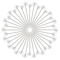 Broche décorative en acrylique pour robe de mariée, fleur fixée, épingle transparente en cristal et diamant