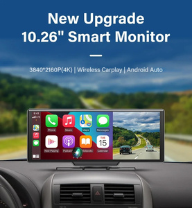 Caméra de tableau de bord 4K 10,26 pouces avec rétroviseur, Wi-Fi, CarPlay & Android Auto, double objectif, <span class=keywords><strong>enregistreur</strong></span> vidéo de voiture, GPS, surveillance 24h/24, AUX, Bluetooth, <span class=keywords><strong>application</strong></span> - Product Image 2