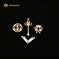 HONMEO Étiquette Métallique en Alliage de Zinc pour Jeans, Note de Musique Décorative Personnalisée, Or Poli, Vente en Gros