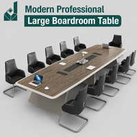 Table de réunion, grande table de bureau, table longue, table de conférence et ensemble de chaises, poste de travail, table longue simple et moderne, table de conférence
