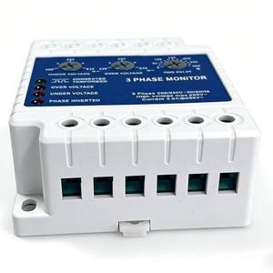 Moniteur de tension triphasé 208/220V 50/60Hz avec protection contre les surtensions et les sous-tensions pour climatiseurs, réfrigérateurs, moteurs - Product Image 3