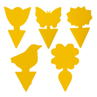 Planche attirant les insectes Planche de forme spéciale pour fleurs domestiques Piège jaune double face pour tuer les insectes