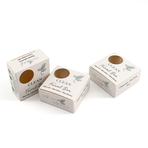Custom Paper Luxury Small Cardboard Bar Gift Recyclable Soap Box For Home Made Soap With Window