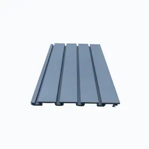 Giá rẻ PVC slatwall tấm ánh sáng màu xám slatwall Bảng điều chỉnh kệ cho đứng triển lãm nhà để xe lưu trữ đá phiến tấm Tường