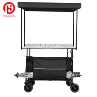 Tente Pare-Soleil Mobile Personnalisable OEM Plateforme Portable Chariot Pliant de Camping Chariot de Transport pour Stand Alimentaire et Outils