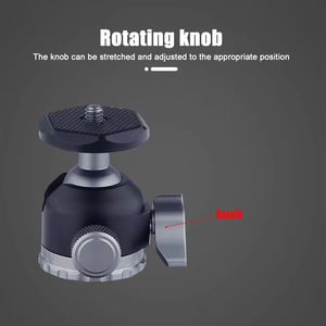 Adaptateur universel 360° pour trépied, en alliage d'aluminium, pour appareil photo reflex numérique, téléphone portable, accessoire micro-simple, forme sphérique, fixation rapide Arca, 2-5 kg - Product Image 3