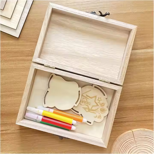 6X4X2 pouces boîte <span class=keywords><strong>en</strong></span> <span class=keywords><strong>bois</strong></span> inachevée pour l'artisanat petite boîte à souvenirs coffre au trésor boîte à <span class=keywords><strong>bijoux</strong></span> <span class=keywords><strong>en</strong></span> <span class=keywords><strong>bois</strong></span> - Product Image 5