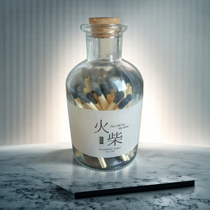 Bottled <b>Matches</b> 50 Pcs Wood Premium For Scented Candles Vintage Style Gift Set - Product Image 3