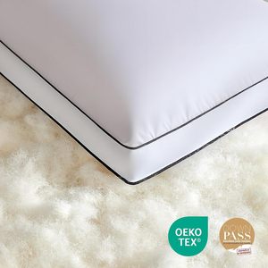 Juego de 2 <span class=keywords><strong>Almohadas</strong></span> de Plumas de Lujo Tamaño <span class=keywords><strong>King</strong></span>, Rellenas de Plumón de Ganso, Suaves y Esponjosas, con Soporte para Dormir de Lado o Boca Arriba, 20x36 Pulgadas - Product Image 4
