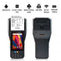 Logistique industrielle PDA pour Bluetooth 4 pouces robuste IP67 Android 11 80mm imprimante thermique 11 terminal de point de vente portable intégré