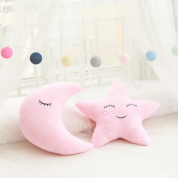 50cm Soft Plush Moon Pillow Stuffed Cloud Toy Raindrop Star Pillow Home Decoration