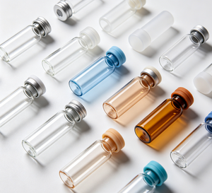 Multi-hue Blank Glass Storage Containers Multiple Lid Styles Scattered & Neat Display Tiny Glass Jars Without Mark - Product Image 3