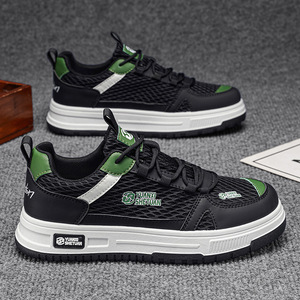 Zapatillas de Deporte Ligeras de Malla con Cordones para Hombre, Transpirables, con Suela Gruesa, que Aumentan la Altura, Antideslizantes, Casuales, para Otoño y Verano - Product Image 3