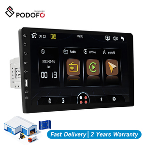 Reproductor MP5 Estéreo para Auto Podofo de 9 Pulgadas con Pantalla Táctil 1 DIN, CarPlay, Android Auto, Ecualizador FM y Micrófono Integrado - Product Image 1