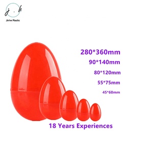 Factory Wholesale Colorful Bright Jumbo Plastic Empty Easter Eggs For Kids Toys